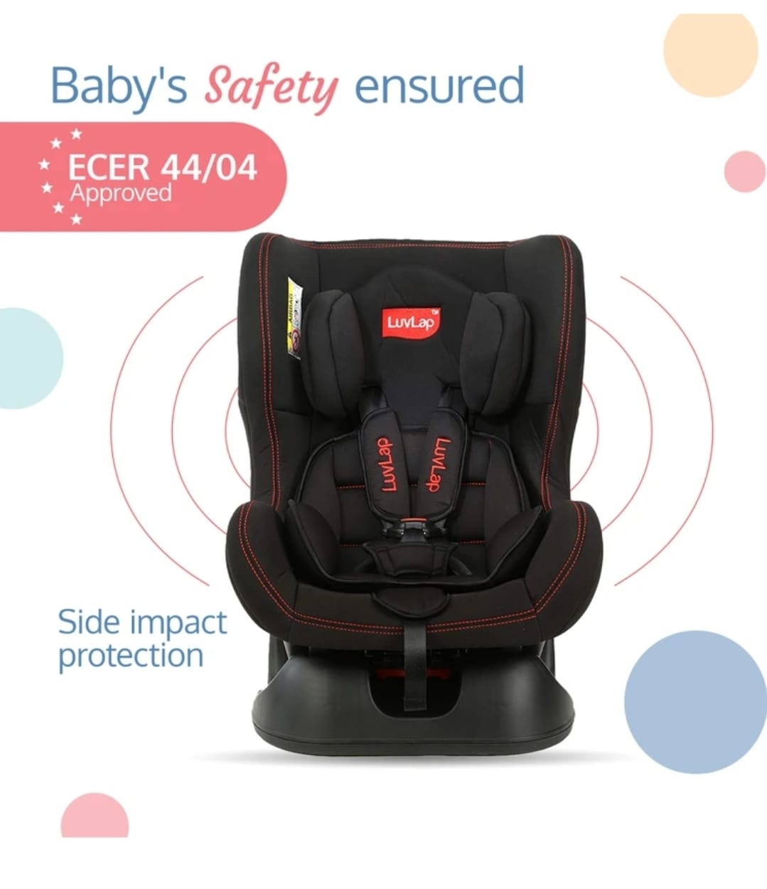 Pre- loved LuvLap Convertible Black Car Seat