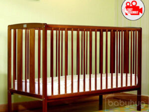 Babyhug Wooden Cot - Natural