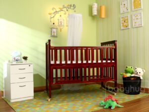 Cots & More Baby Cot, Dark Brown)
