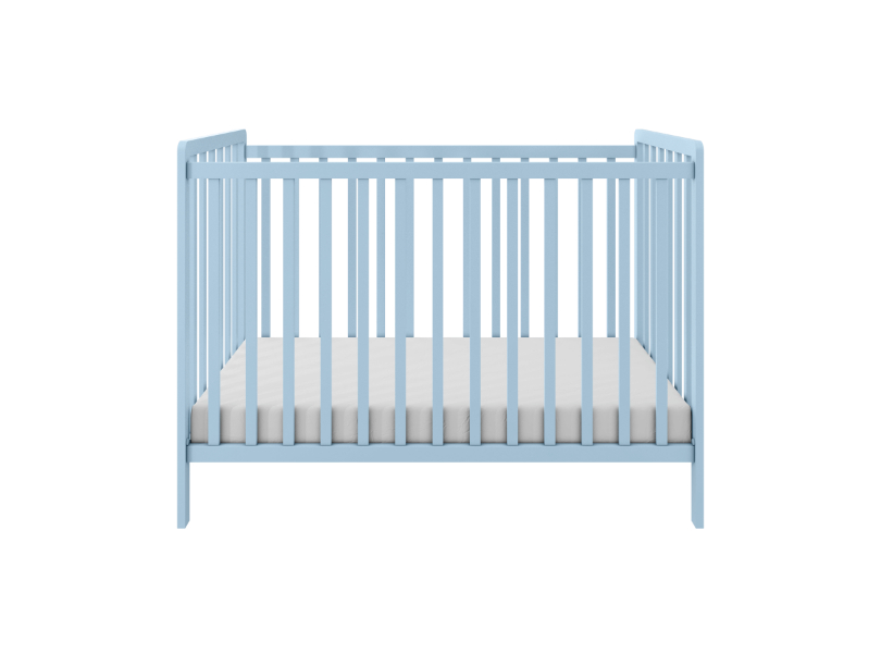 Babyhug Visby Wooden Crib-Sky Blue - Image 2