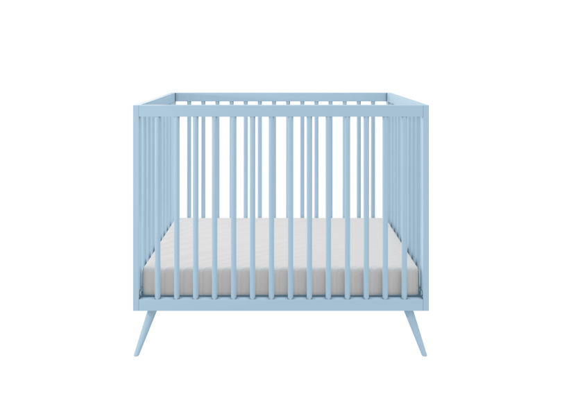 Babyhug Visby Wooden Crib-Sky Blue - Image 3