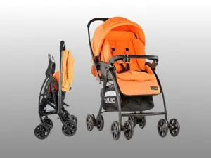 LuvLap Grand baby Stroller - Orange Stroller