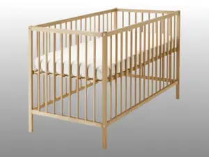 Cots & More Malmo Cot  (Wood colour)