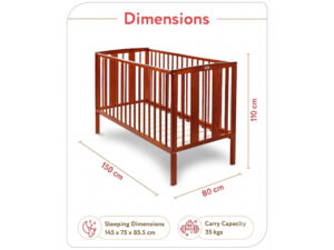 Cots & More Pinewood Wooden Crib