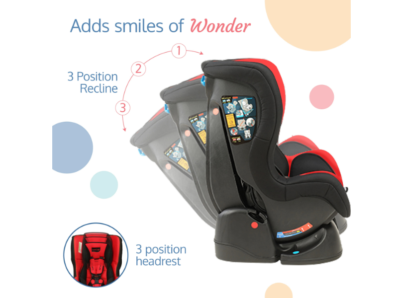 Luvlap Convertible Red Car Seat - Image 2