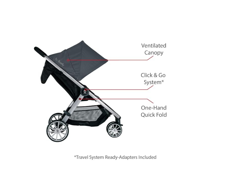Britax B-Lively Grey Stroller - Image 2