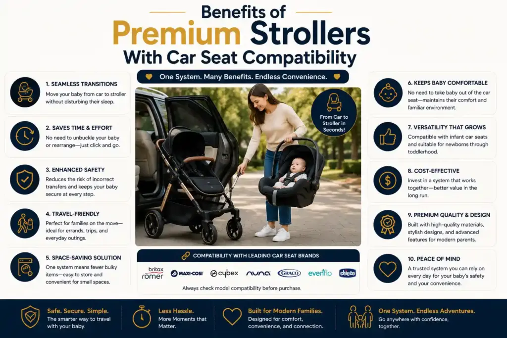 Benefits of Premium Strollers With Car Seat Compatibility