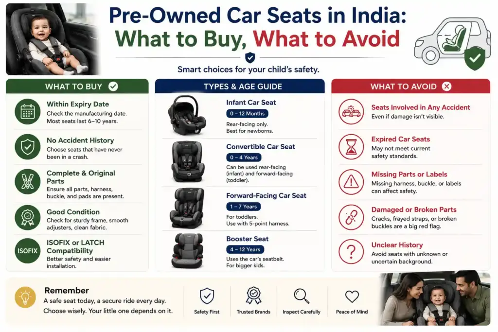 Pre-Owned Car Seats in India: What to Buy, What to Avoid