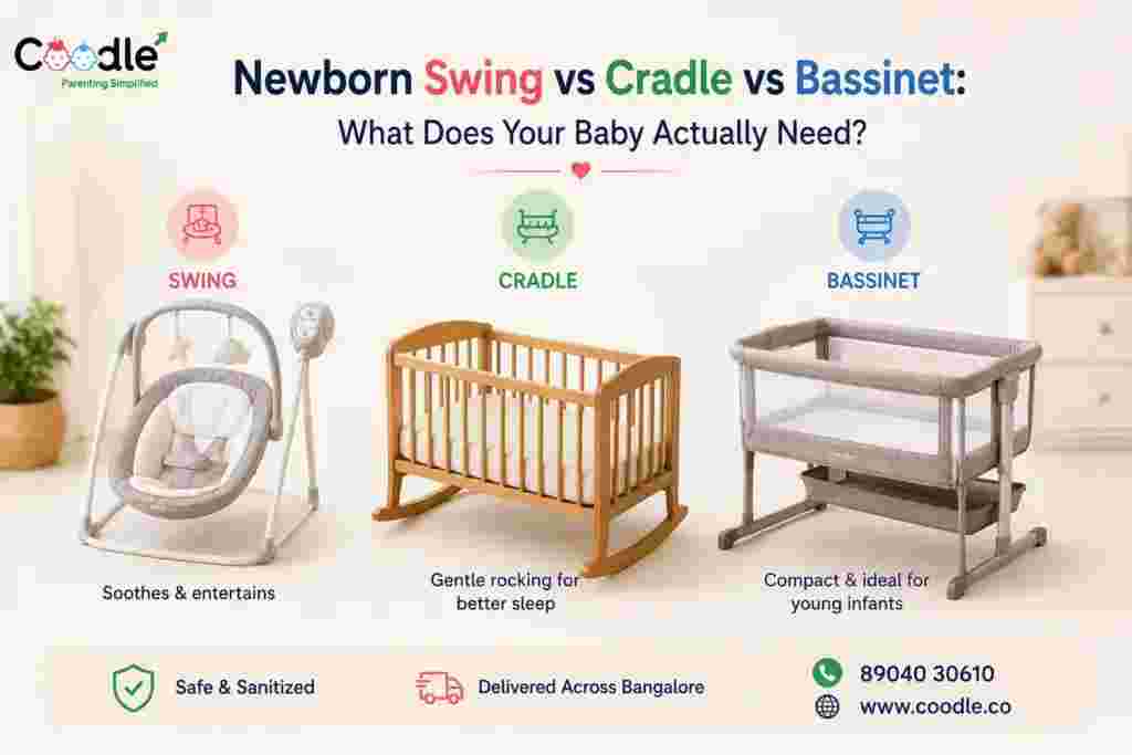 Newborn Swing vs Cradle vs Bassinet: What Does Your Baby Actually Need?