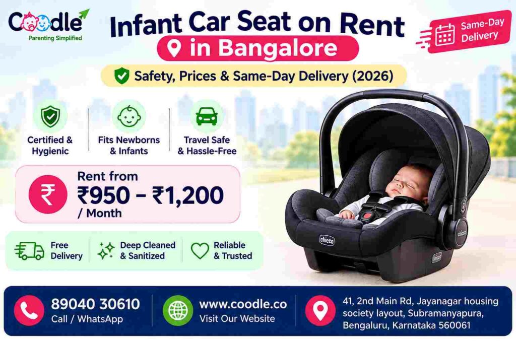 Infant Car Seat on Rent in Bangalore: Safety, Prices & Same-Day Delivery (2026)
