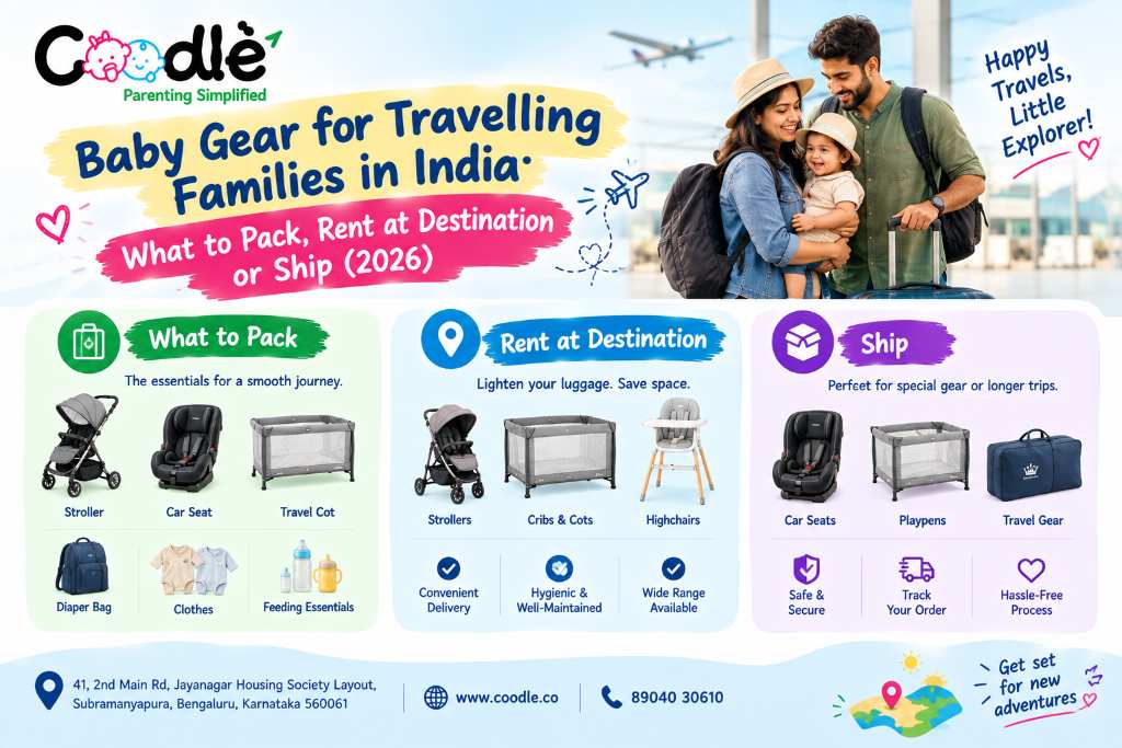 Baby Gear for Travelling Families in India: What to Pack, Rent at Destination or Ship (2026)