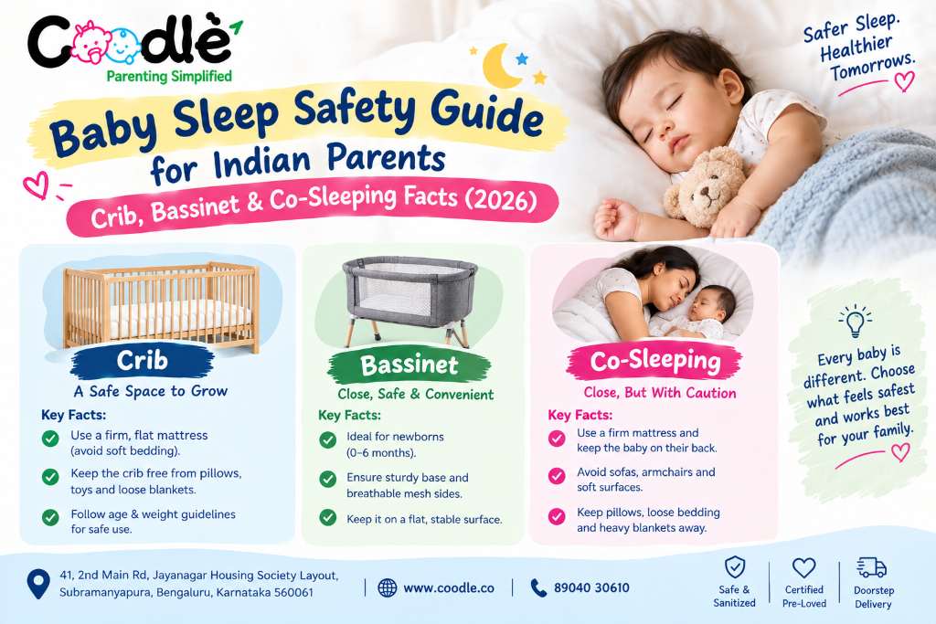 Baby Sleep Safety Guide for Indian Parents: Crib, Bassinet & Co-Sleeping Facts (2026)